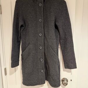 Marmot Charcoal Button-Up Pea Coat
